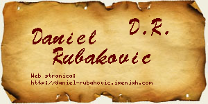 Daniel Rubaković vizit kartica